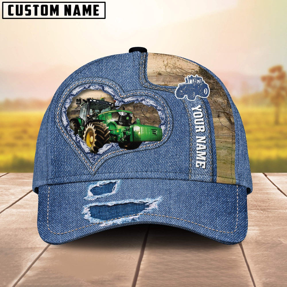 Tractor Customized Name Denim Cap, Farmer Cap, Cap For Farmers, Best Farm Hat, Farm Use Hat