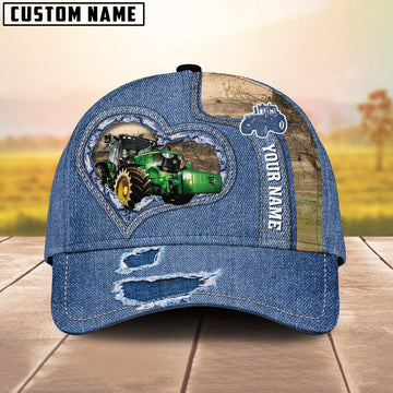 Tractor Customized Name Denim Cap, Farmer Cap, Cap For Farmers, Best Farm Hat, Farm Use Hat