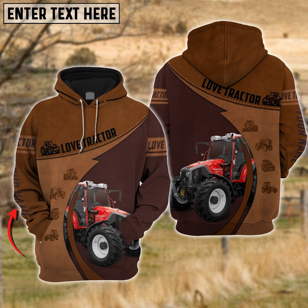 Tractor Love Cattle Leather Pattern Personalized All Over Printed Hoodie, Farmer Hoodie, Custom Farm Shirts, Farmer T Shirt