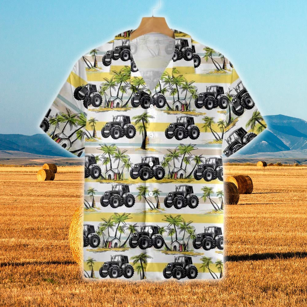 Tractors Tropical Land All Over Printed Hawaiian Shirt, Farm Hawaiian Shirt, Farmer Hawaii