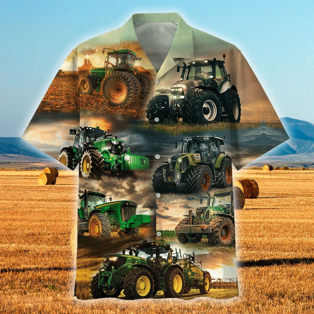 Tractors pictures Hawaiian Shirt, Farm Hawaiian Shirt, Farmer Hawaii