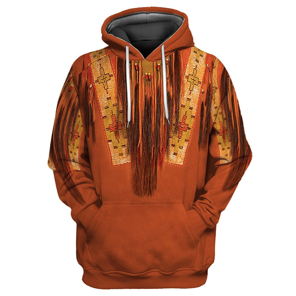 Tribal Bliss Native American All Over Printed Hoodie, Native American Hoodie, 3D Native American Hoodie