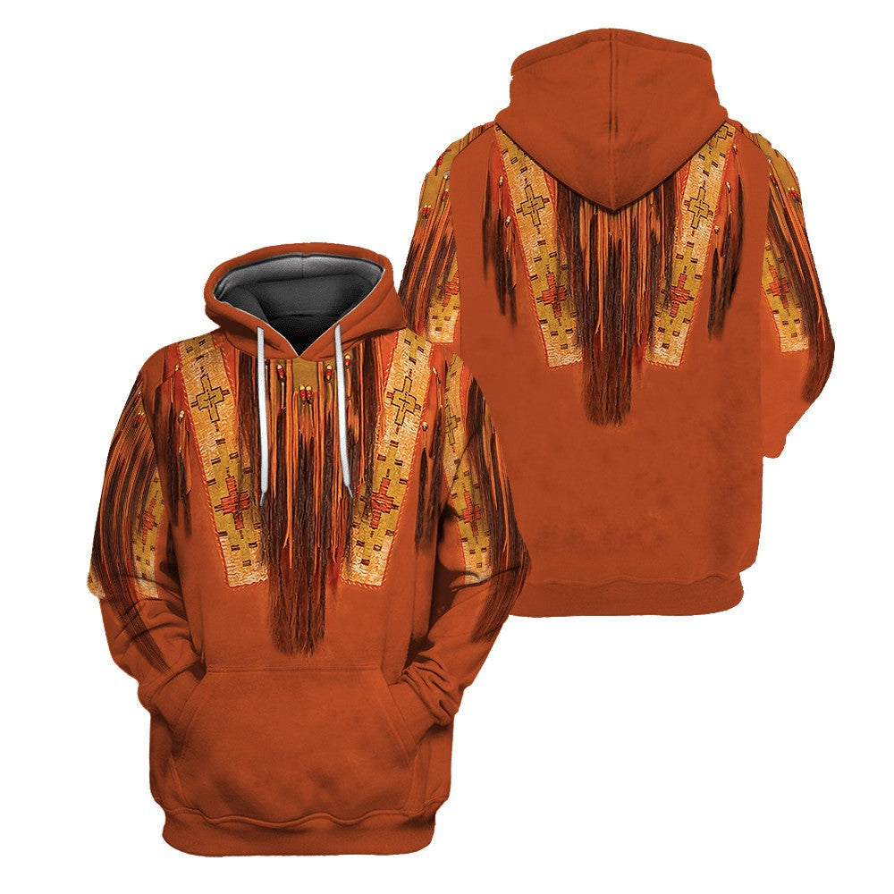 Tribal Bliss Native American All Over Printed Hoodie, Native American Hoodie, 3D Native American Hoodie