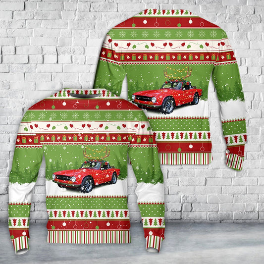 Triumph TR 6 1969 Christmas Sweater, Christmas Ugly Sweater, Sweater Xmas, Ugly Sweater