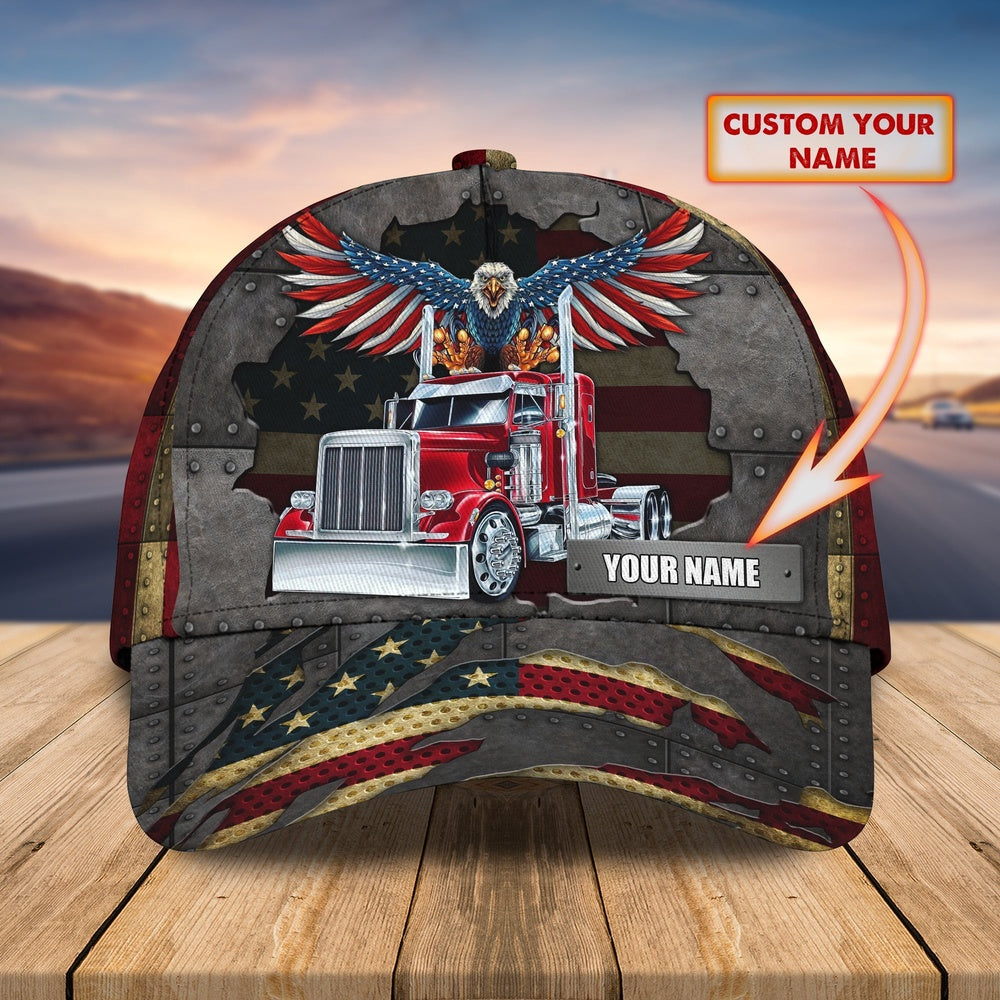 Trucker American Eagle Customized Name 3D Cap, Farmer Cap, Cap For Farmers, Best Farm Hat, Farm Use Hat