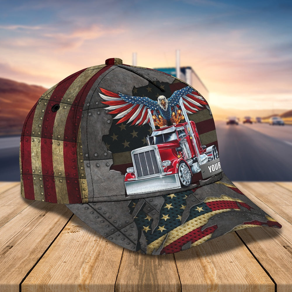 Trucker American Eagle Customized Name 3D Cap, Farmer Cap, Cap For Farmers, Best Farm Hat, Farm Use Hat