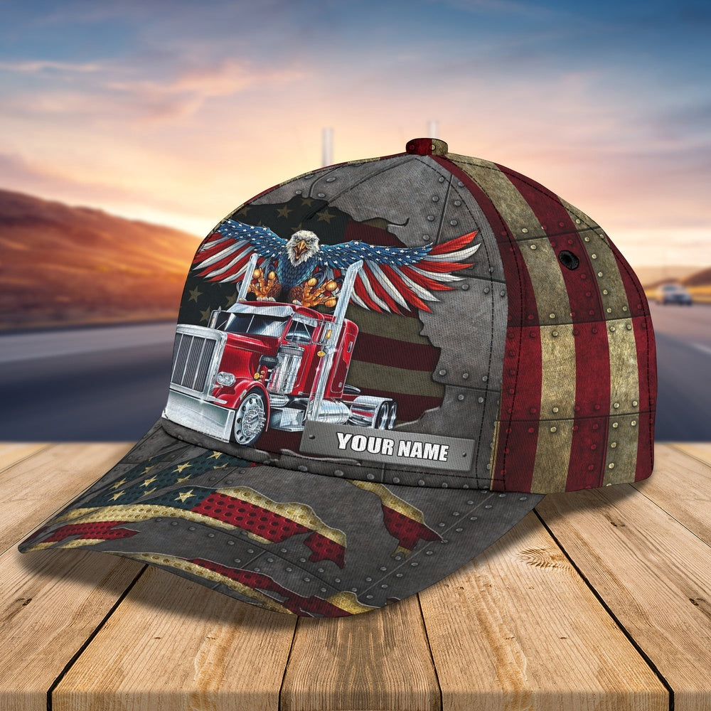 Trucker American Eagle Customized Name 3D Cap, Farmer Cap, Cap For Farmers, Best Farm Hat, Farm Use Hat