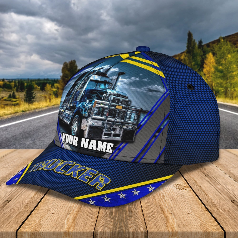 Trucker Blau Customized Name 3D Cap, Farmer Cap, Cap For Farmers, Best Farm Hat, Farm Use Hat