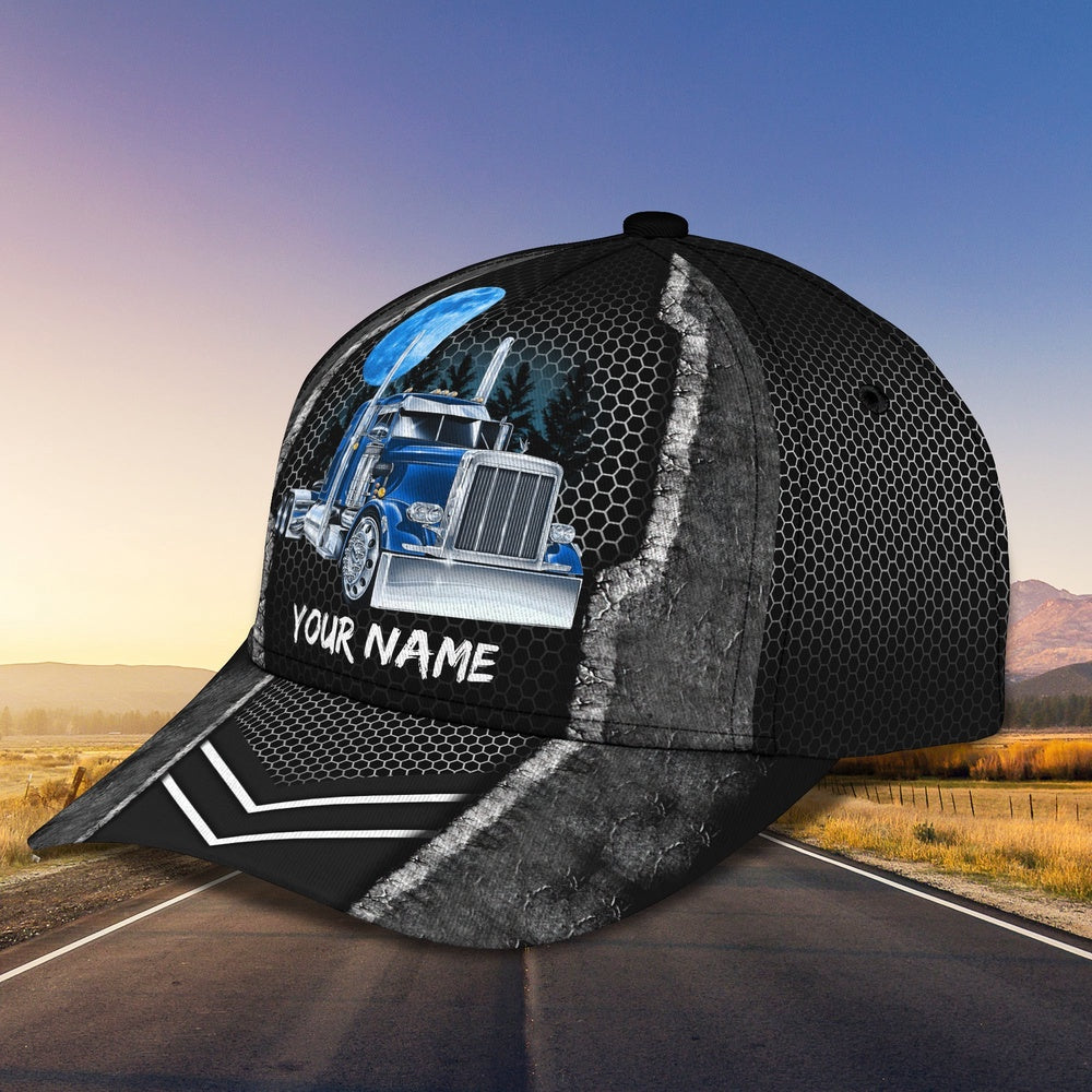 Trucker Blue Moon Customized Name 3D Cap, Farmer Cap, Cap For Farmers, Best Farm Hat, Farm Use Hat