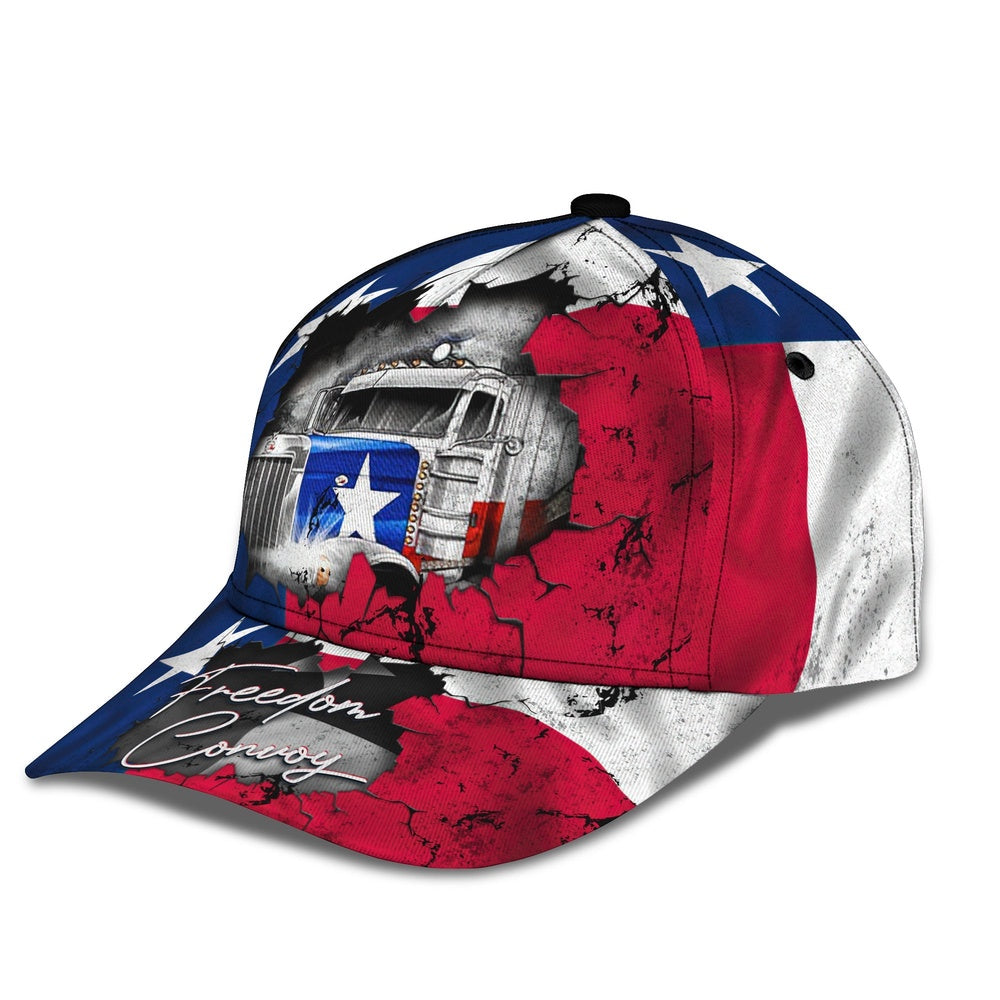 Trucker Freedom Texas Customized Name 3D Cap, Farmer Cap, Cap For Farmers, Best Farm Hat, Farm Use Hat