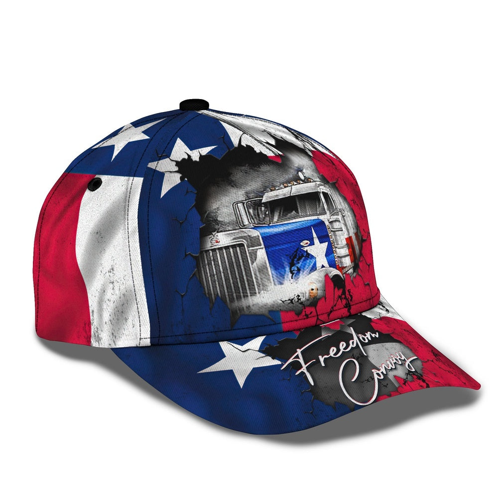 Trucker Freedom Texas Customized Name 3D Cap, Farmer Cap, Cap For Farmers, Best Farm Hat, Farm Use Hat