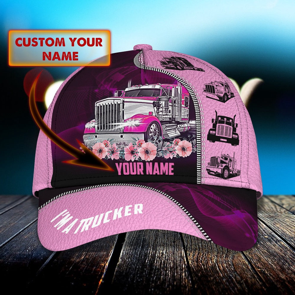Trucker Girl Customized Name 3D Cap, Farmer Cap, Cap For Farmers, Best Farm Hat, Farm Use Hat