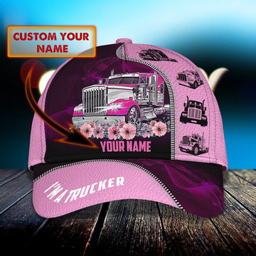 Trucker Girl Customized Name 3D Cap, Farmer Cap, Cap For Farmers, Best Farm Hat, Farm Use Hat