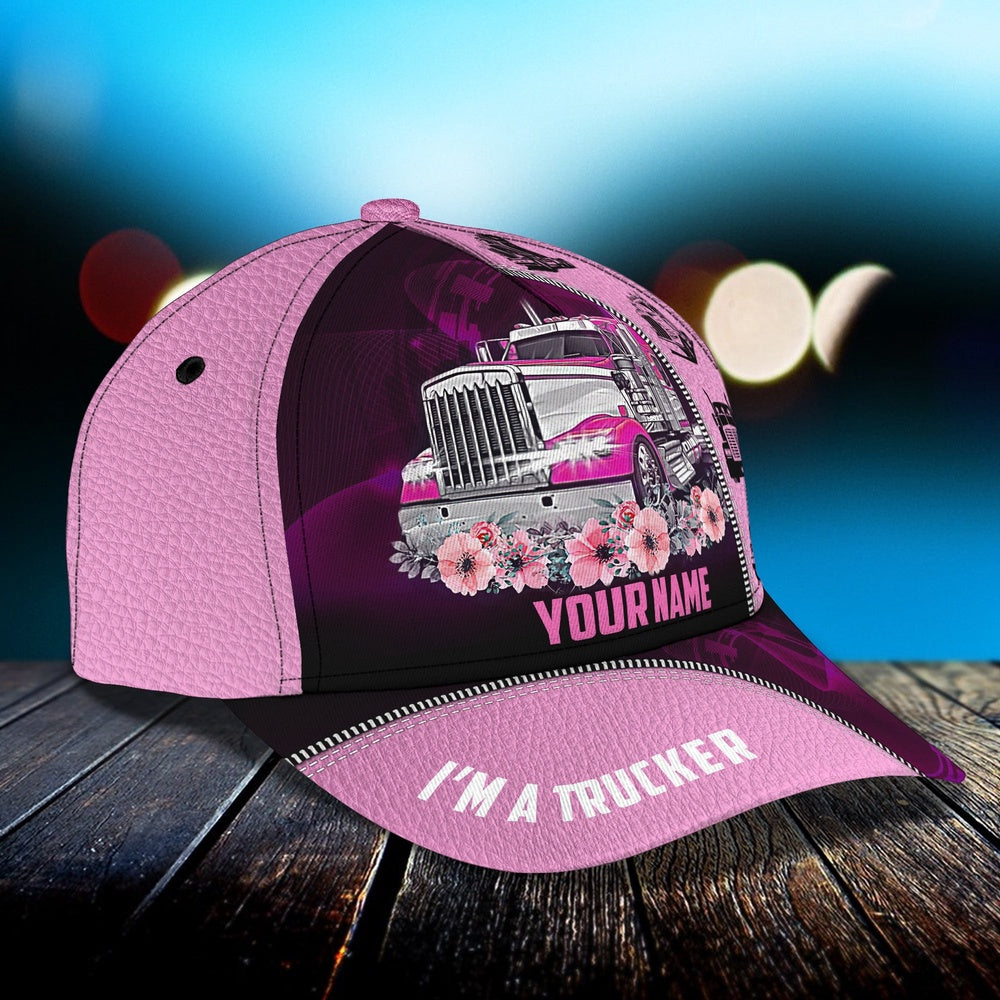 Trucker Girl Customized Name 3D Cap, Farmer Cap, Cap For Farmers, Best Farm Hat, Farm Use Hat