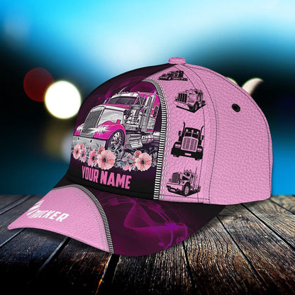 Trucker Girl Customized Name 3D Cap, Farmer Cap, Cap For Farmers, Best Farm Hat, Farm Use Hat