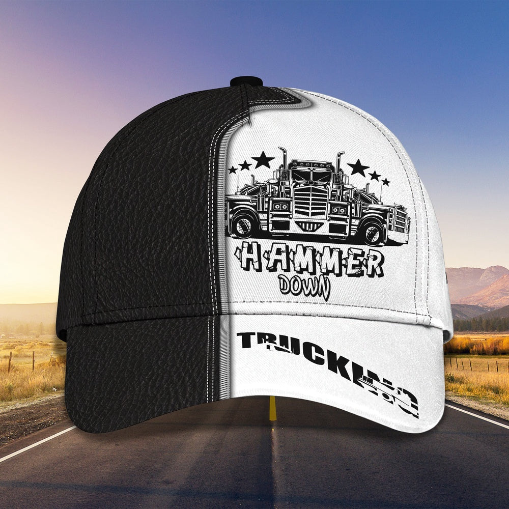 Trucker Hammer Down Customized Name 3D Cap, Farmer Cap, Cap For Farmers, Best Farm Hat, Farm Use Hat