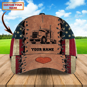 Trucker Love Customized Name 3D Cap, Farmer Cap, Cap For Farmers, Best Farm Hat, Farm Use Hat