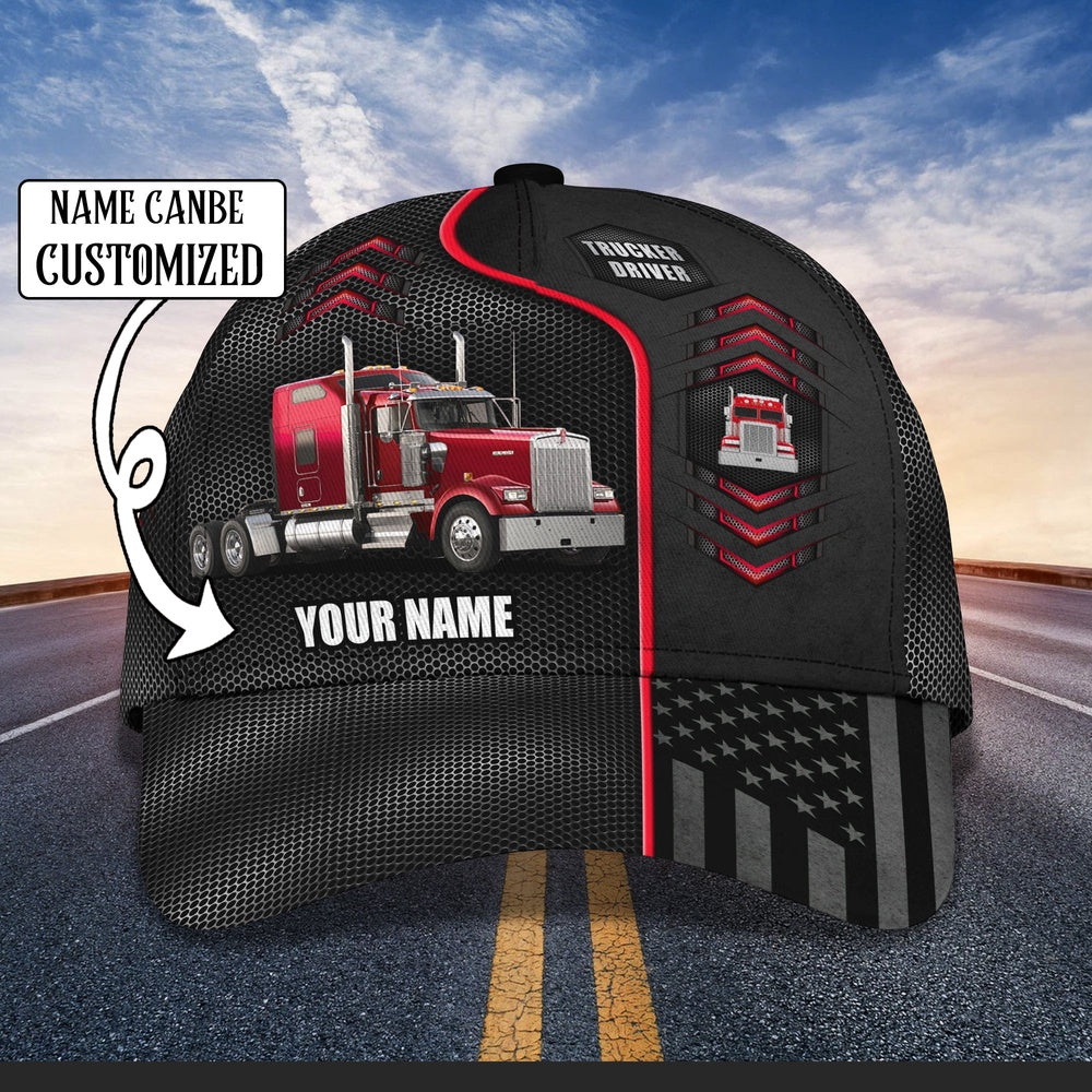 Trucker USA Red Customized Name 3D Cap, Farmer Cap, Cap For Farmers, Best Farm Hat, Farm Use Hat