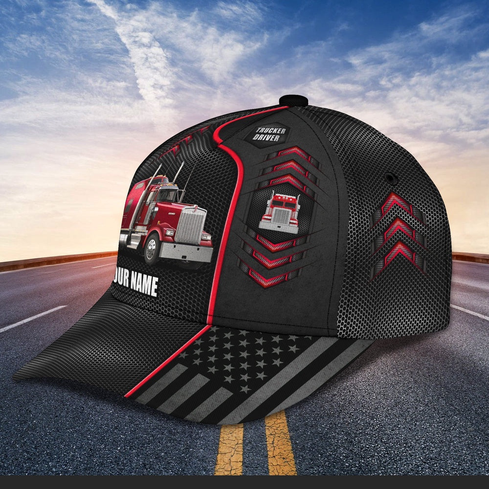 Trucker USA Red Customized Name 3D Cap, Farmer Cap, Cap For Farmers, Best Farm Hat, Farm Use Hat