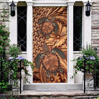 Turtle Door Cover, Unique Gifts Doorcover, Christmas Gift Decor For Friends, Christmas Gift Decor