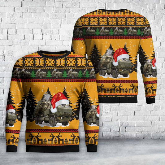 U.S. Marine Corps High Mobility Artillery Rocket System M142 HIMARS Christmas Sweater, Christmas Ugly Sweater, Sweater Xmas, Ugly Sweater