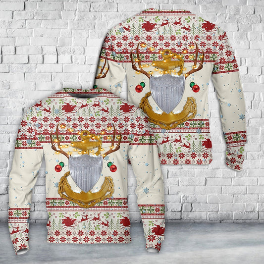 USCG - Coast Guard Chief Petty Officer Anchor E-7 E-8 E-9 Christmas AOP Sweater, Christmas Ugly Sweater, Sweater Xmas, Ugly Sweater