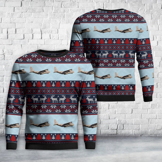 US Air Force Kentucky Air National Guard, 123rd Airlift Wing Thoroughbred Express Lockheed C-130H Hercules (L-382) Christmas Sweater