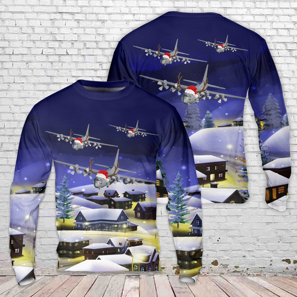 US Air Force Lockheed AC-130 Christmas Sweater, Christmas Ugly Sweater, Sweater Xmas, Ugly Sweater