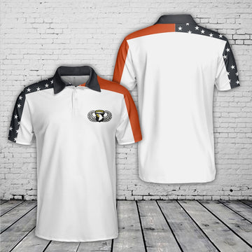 US Army 101st Airborne Jump Wings Polo Shirt, Veteran Polo Shirt