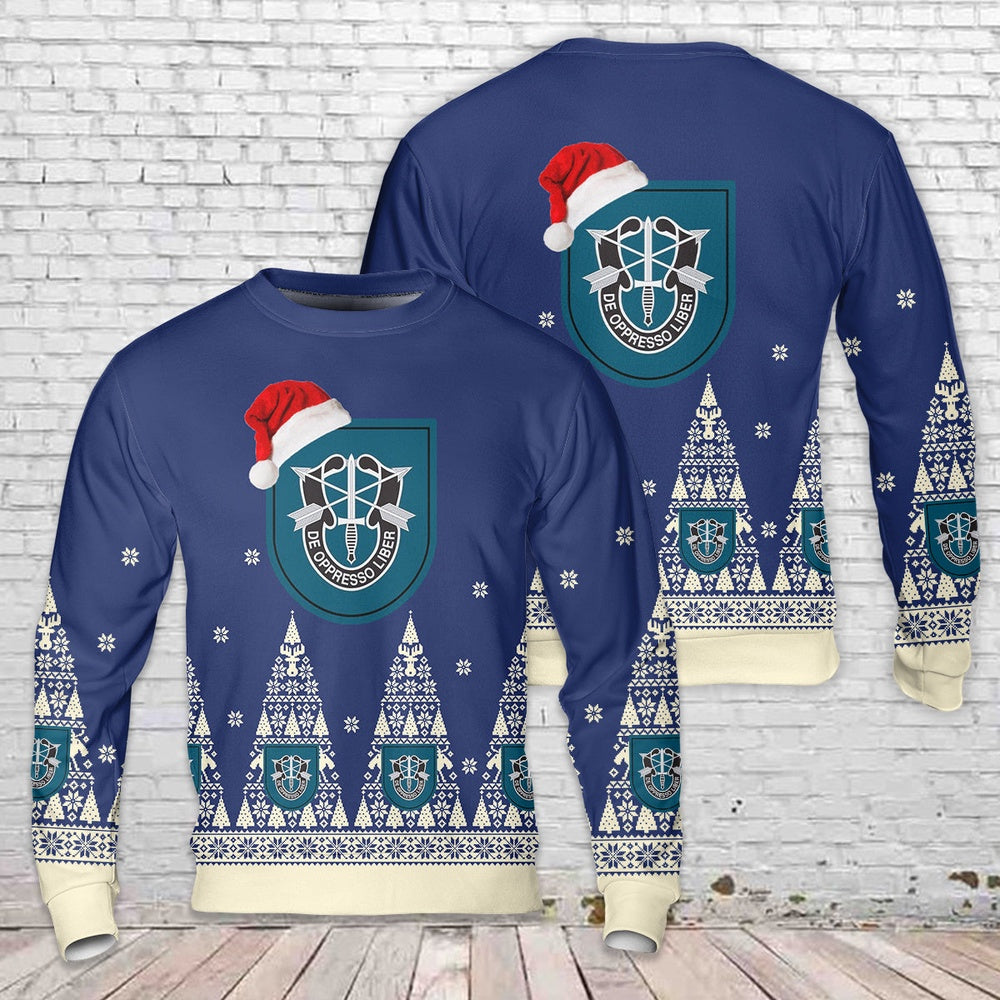 US Army 19th Special Forces Group (19th SFG) Christmas Sweater, Christmas Ugly Sweater, Sweater Xmas, Ugly Sweater
