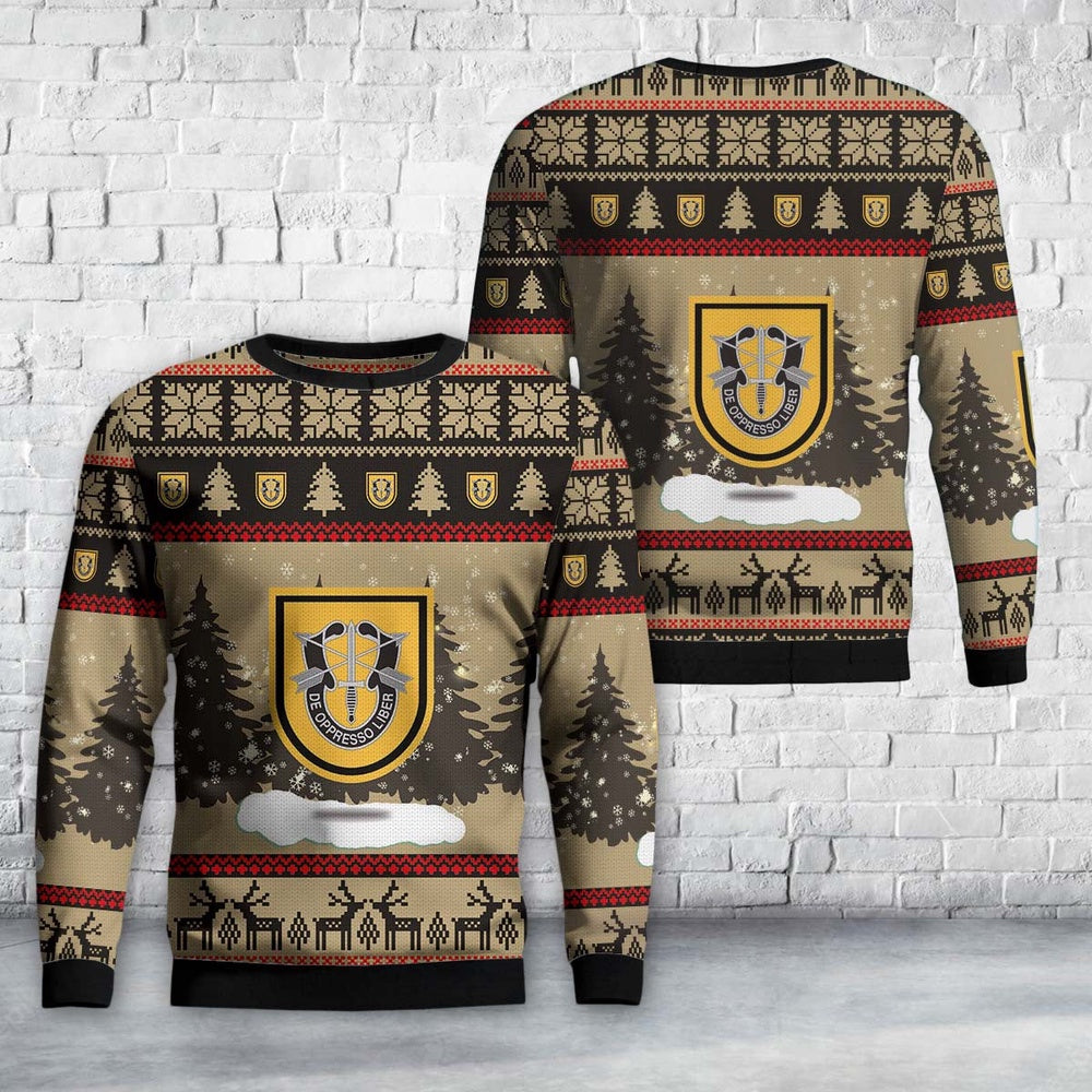 US Army 1st Special Forces Group (1st SFG) Christmas Sweater, Christmas Ugly Sweater, Sweater Xmas, Ugly Sweater