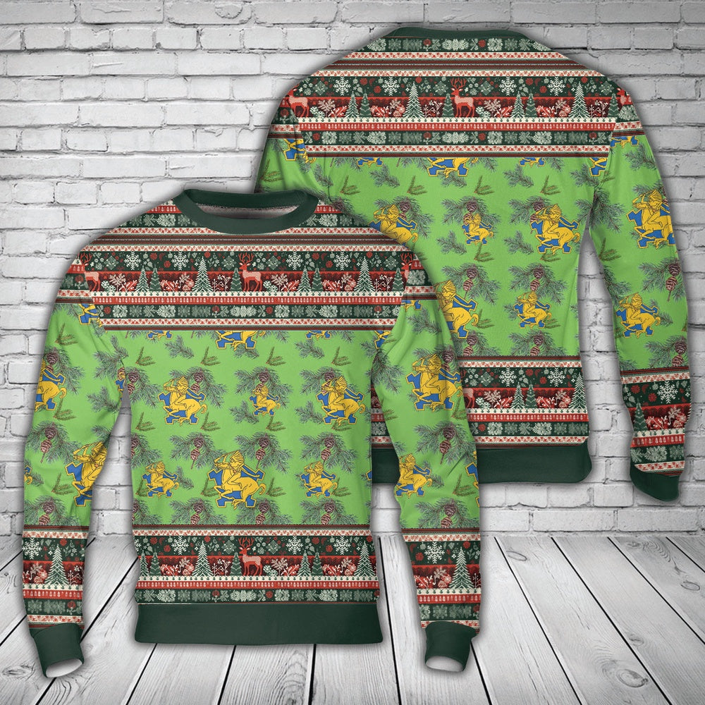 US Army 9th Cavalry Regiment Christmas AOP Sweater, Christmas Ugly Sweater, Sweater Xmas, Ugly Sweater