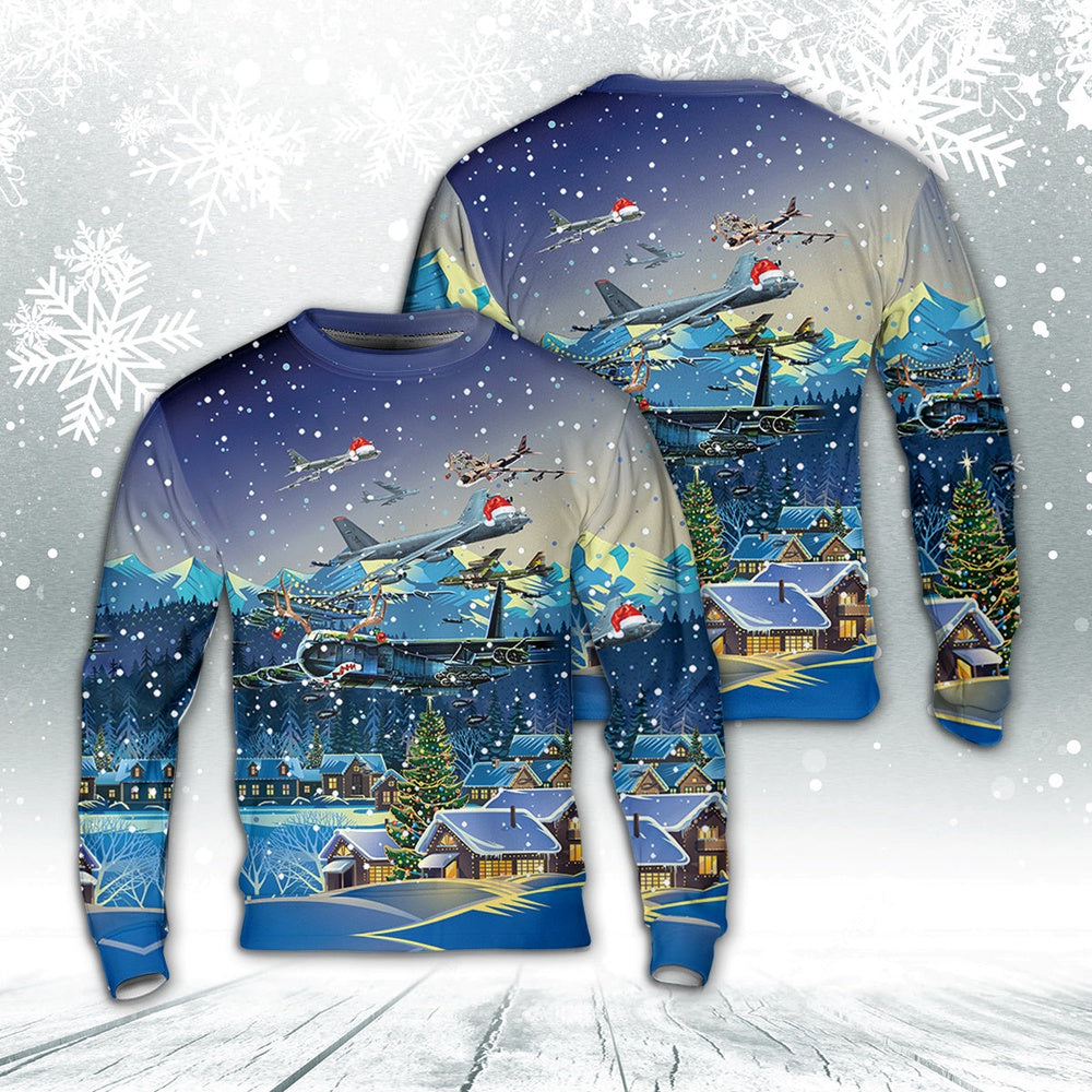 US Army Boeing B-52 Stratofortress Christmas Sweater, Christmas Ugly Sweater, Sweater Xmas, Ugly Sweater
