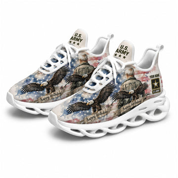 Custom Name US Army Eagle Max Soul Shoes, Veteran Sneaker