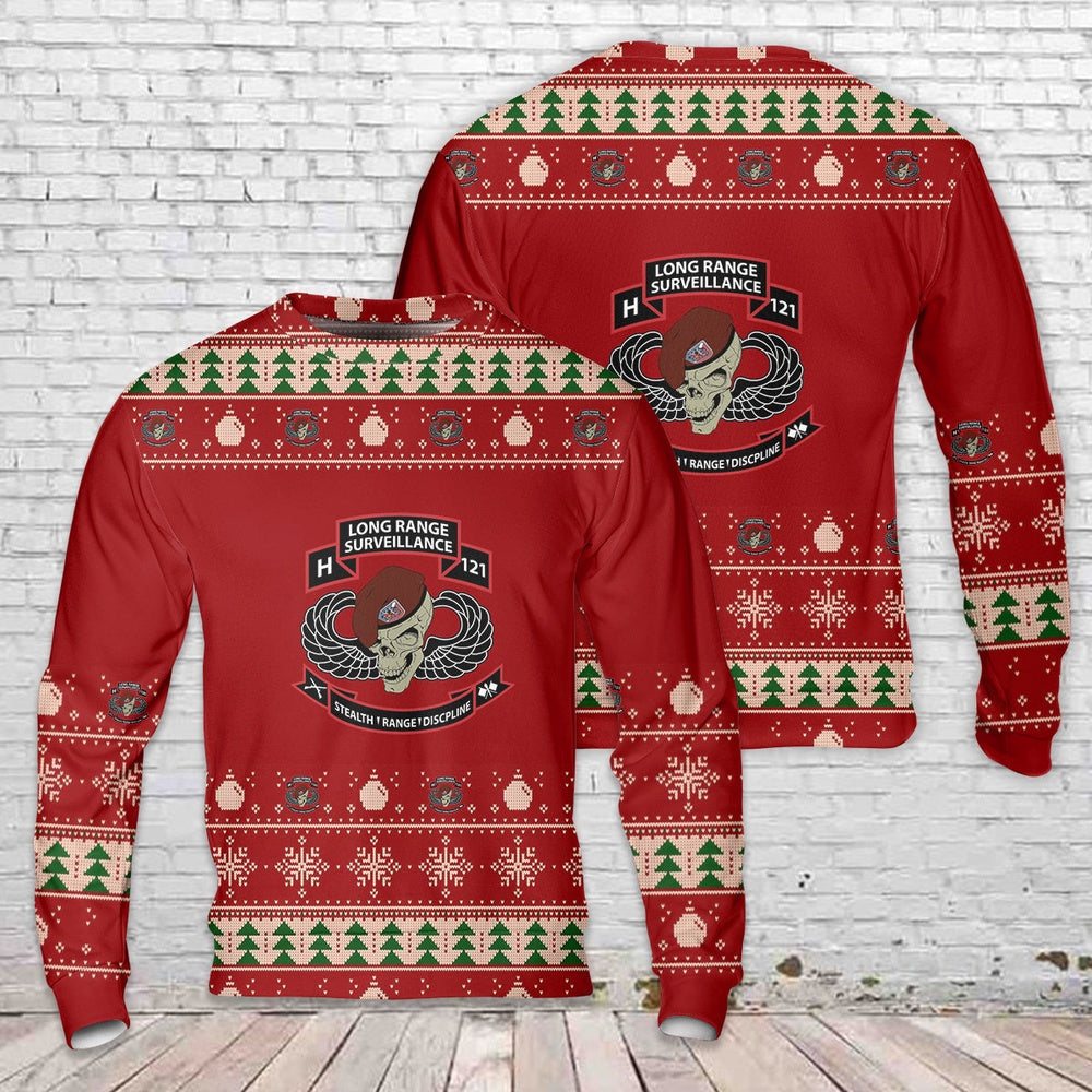 US Army H121 Long Range Surveillance Christmas Sweater, Christmas Ugly Sweater, Sweater Xmas, Ugly Sweater