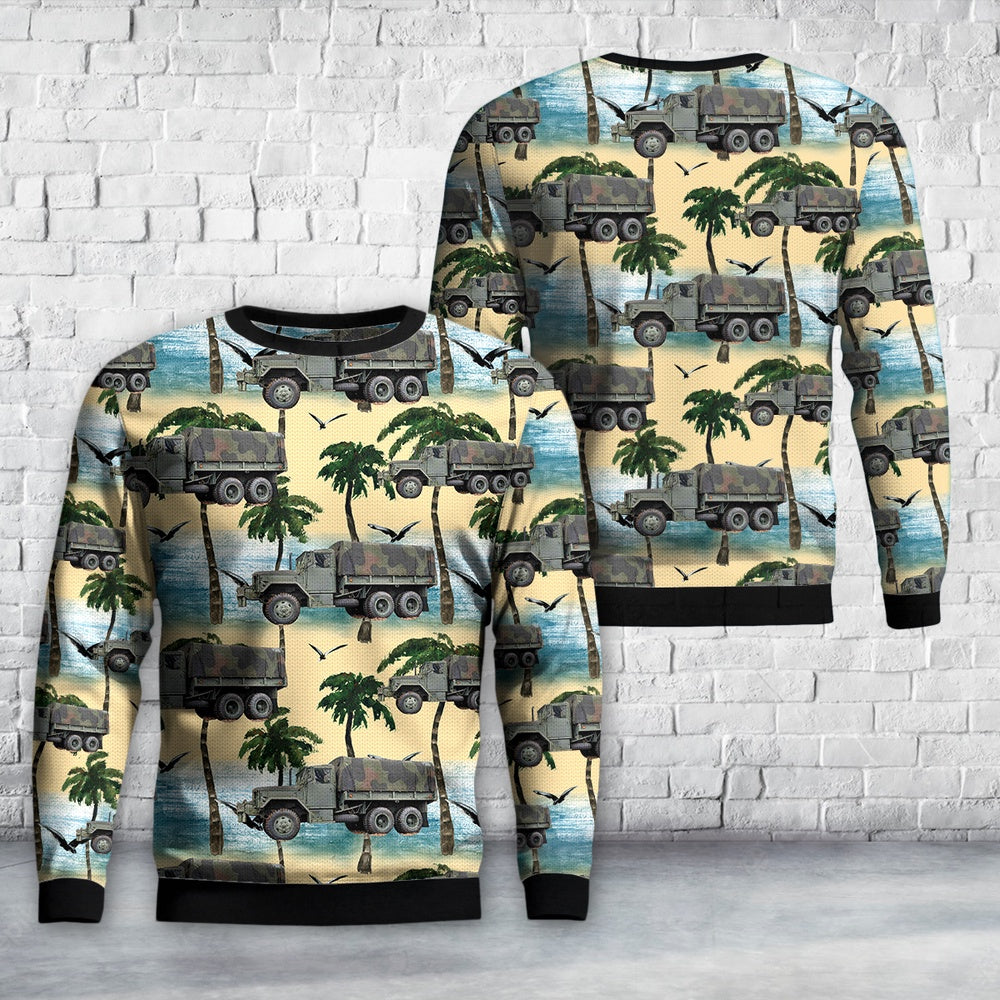 US M35A2 Truck Christmas Sweater, Christmas Ugly Sweater, Sweater Xmas, Ugly Sweater