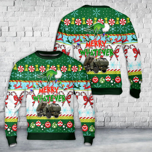 US Marine Corps High Mobility Artillery Rocket System M142 HIMARS Christmas Sweater, Christmas Ugly Sweater, Sweater Xmas, Ugly Sweater