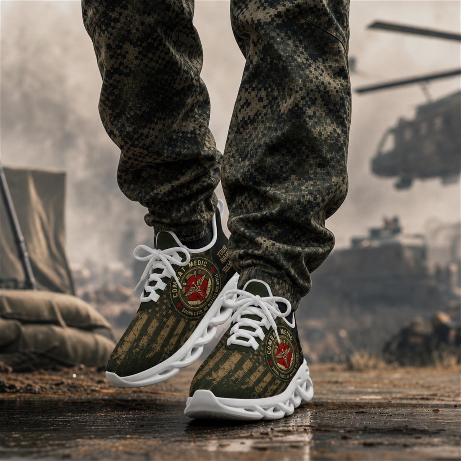 Custom Name US Marine Veteran Max Soul Shoes, Veteran Sneaker