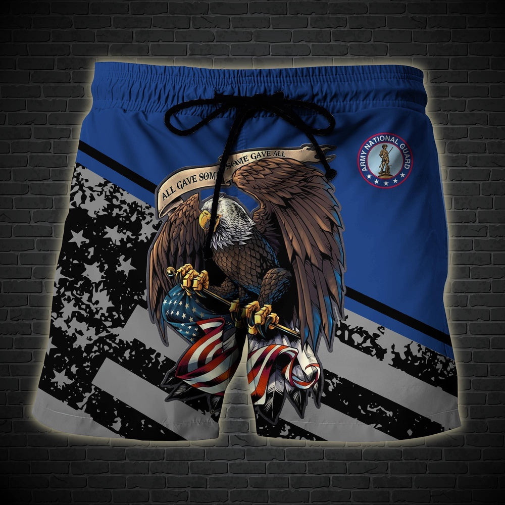 US National Guard Military Hawaiian Short, Men Shorts Veteran, Short Military, Short Beach, Us Military Shorts