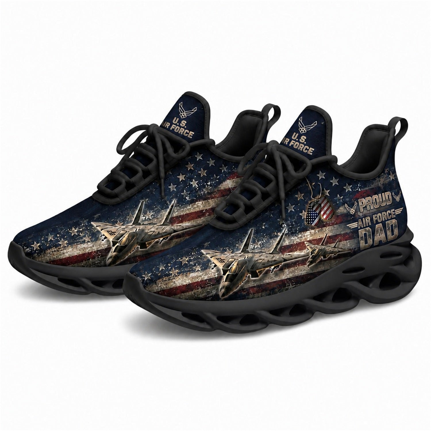 Custom Name US Navy Battleship Veteran Max Soul Shoes, Veteran Sneaker