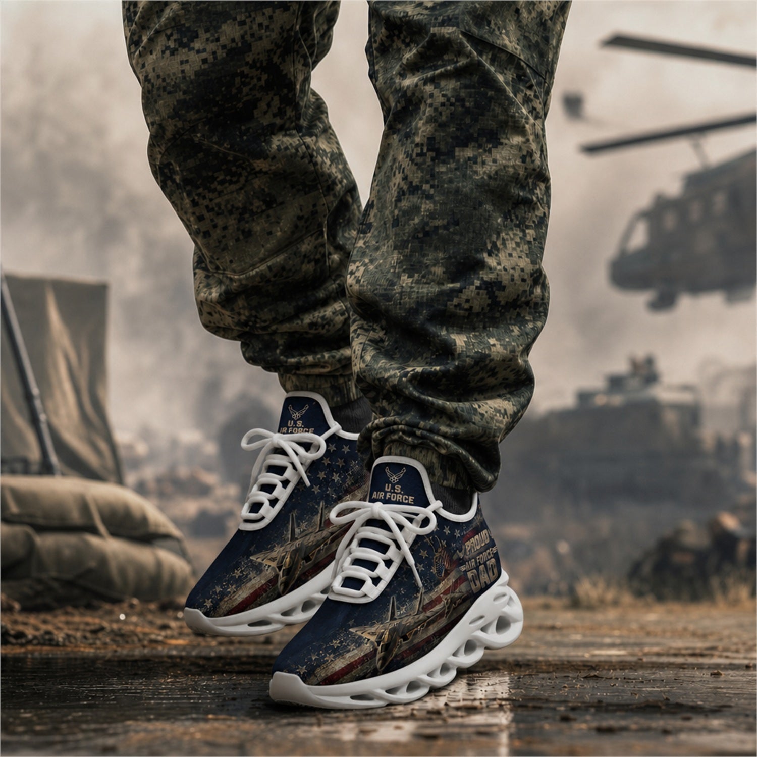 Custom Name US Navy Battleship Veteran Max Soul Shoes, Veteran Sneaker