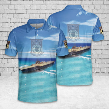 US Navy USS Forrestal (CVA-59) Polo Shirt, Veteran Polo Shirt