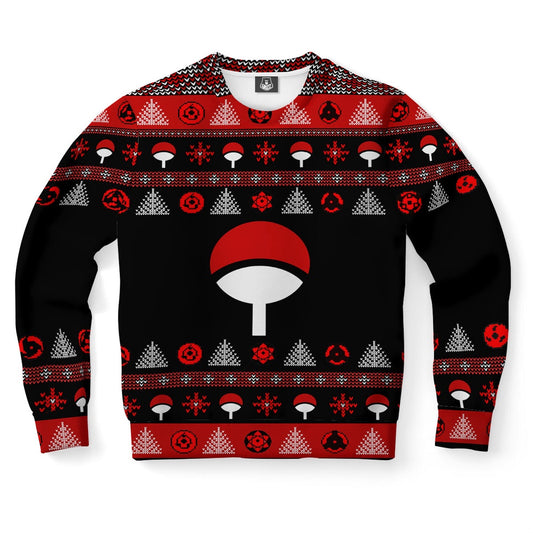 Uchiha Clan Ugly Christmas Sweater, Christmas Ugly Sweater, Sweater Xmas, Ugly Sweater