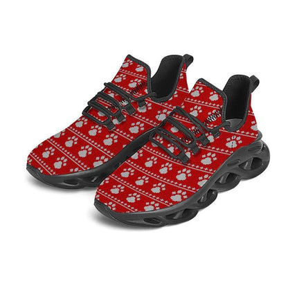 Ugly Christmas Paw Black Max Soul Shoes, Christmas Sneakers, Christmas Shoes, Christmas Clunky Sneaker