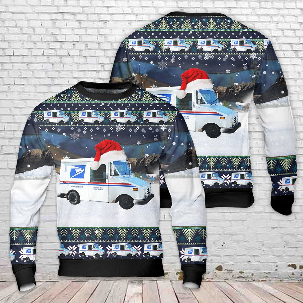 United States Postal Service Grumman LLV Christmas Sweater, Christmas Ugly Sweater, Sweater Xmas, Ugly Sweater