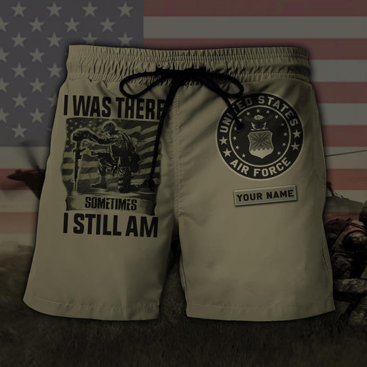 Us Air Force US Military Hawaiian Short, Men Shorts Custom Shirt, Short Military, Short Beach, Us Military Shorts