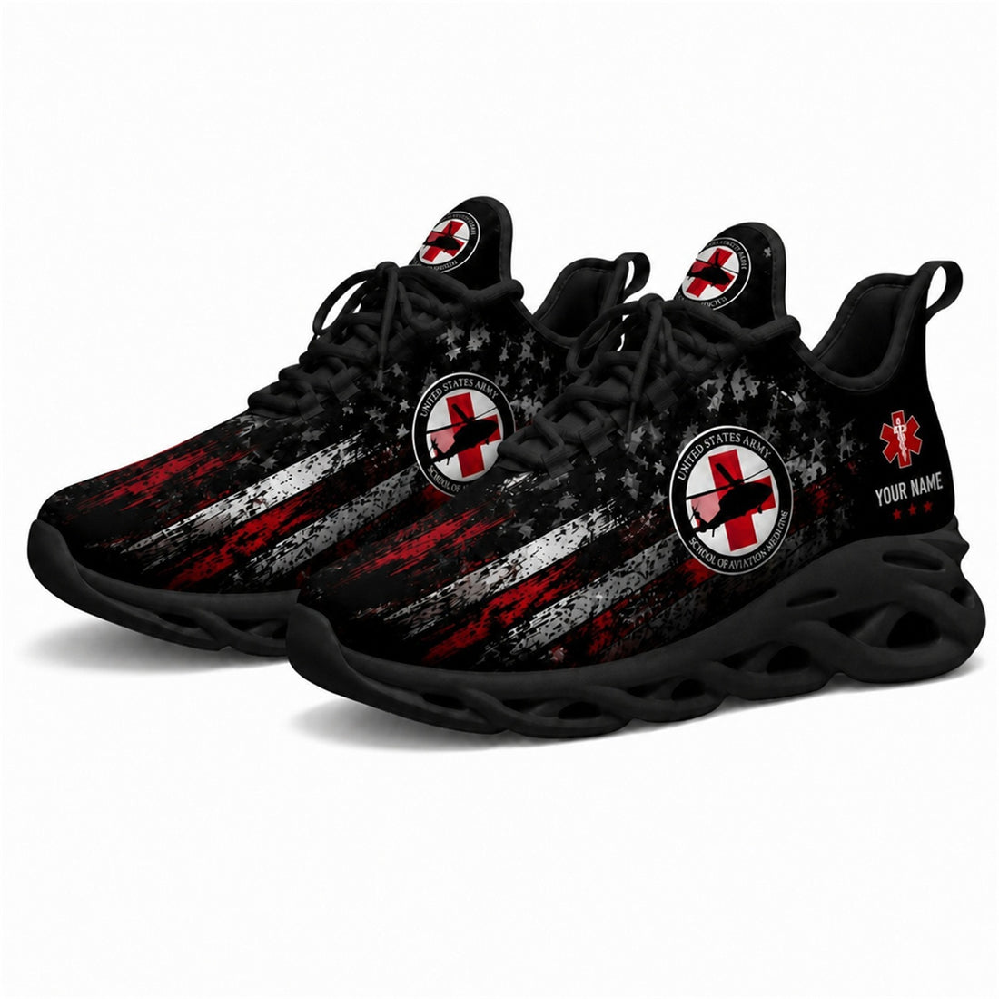 Custom Name Veteran Medical Corps Max Soul Shoes, Veteran Sneaker