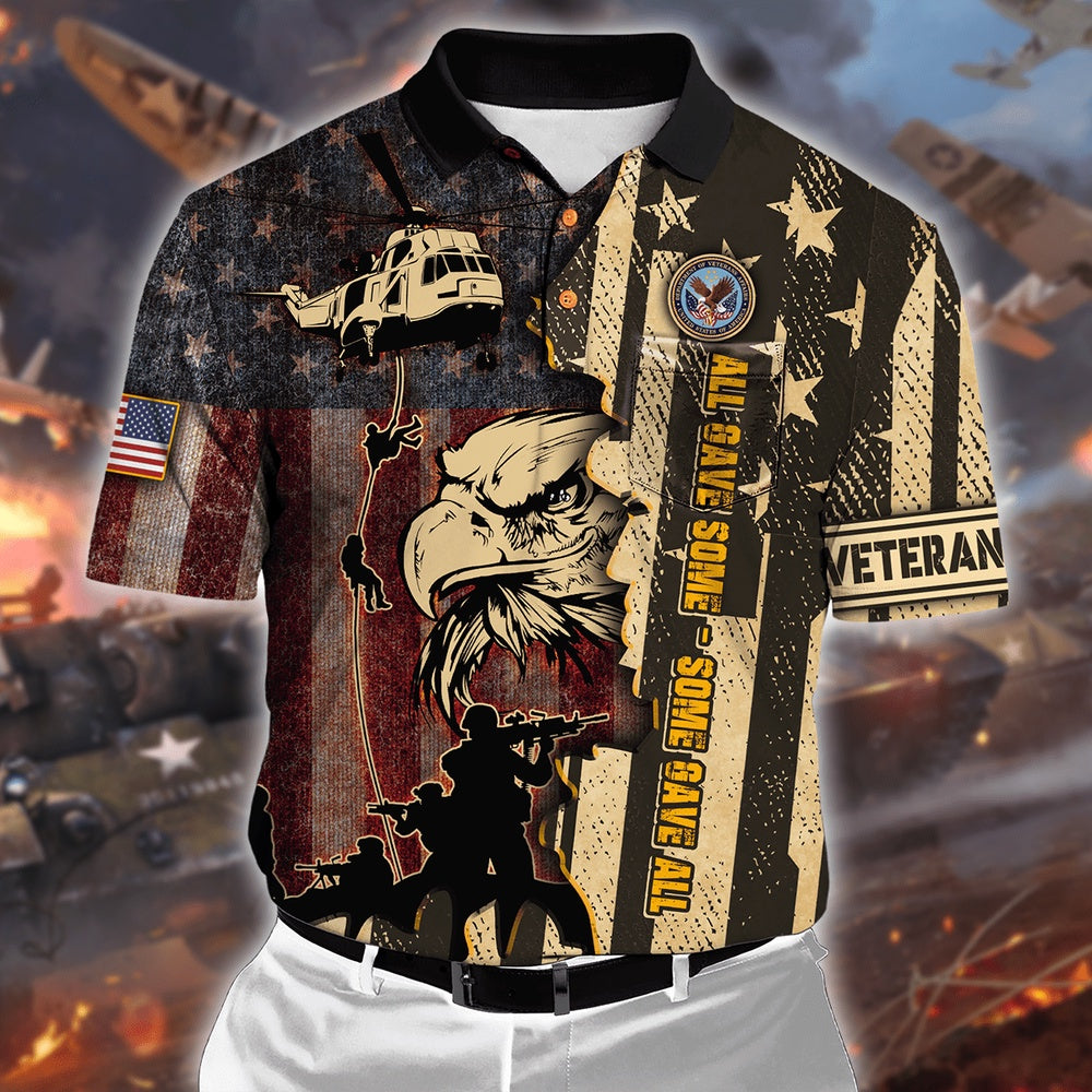 Veteran Polo Shirt, All Gave Some Some Gave All Polo Shirt
