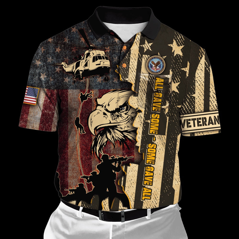 Veteran Polo Shirt, All Gave Some Some Gave All Polo Shirt