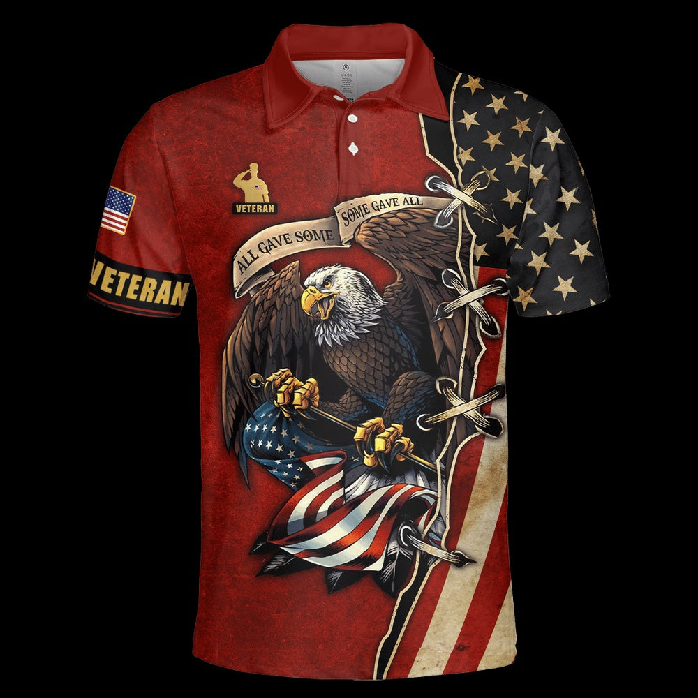 Veteran Polo Shirt, All Gave Some Some Gave All US Veteran Polo Shirt